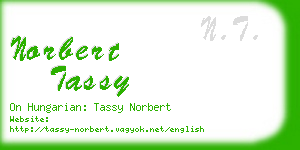 norbert tassy business card